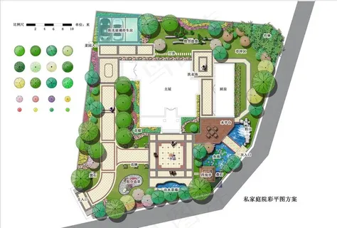 庭院彩图图片