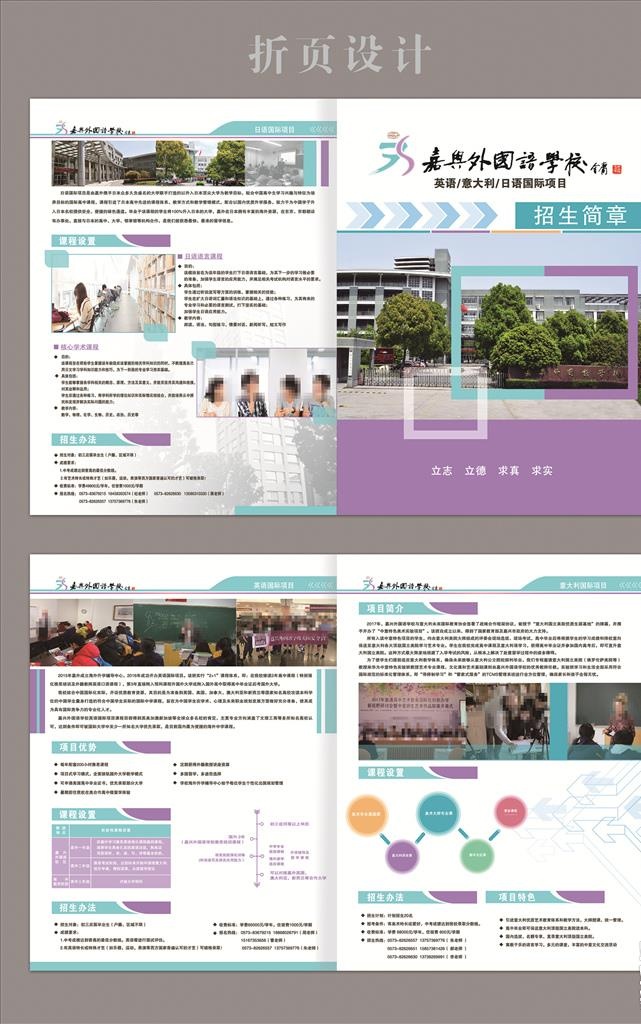 招生简章二折页图片