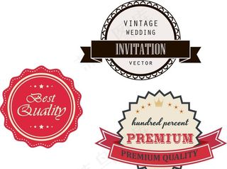 复古丝带标签图片