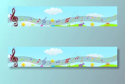 钢琴音符海报图片