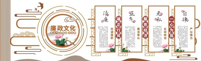 廉政文化墙图片cdr矢量模版下载