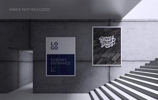 地铁广告牌样机图片