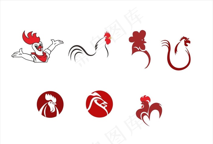 鸡logo图片cdr矢量模版下载
