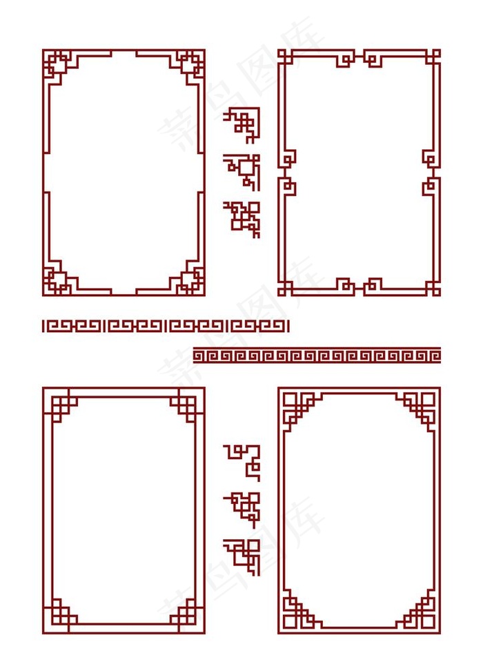中式边框图片ai矢量模版下载