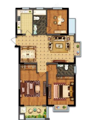 高端户型渲染图片