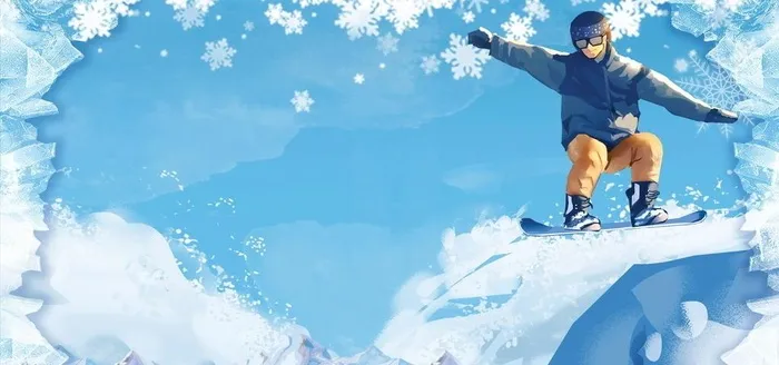 蓝色冰雪背景图片