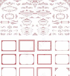 欧式底纹边框 花边花纹图片