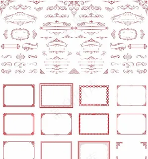 欧式底纹边框 花边花纹图片