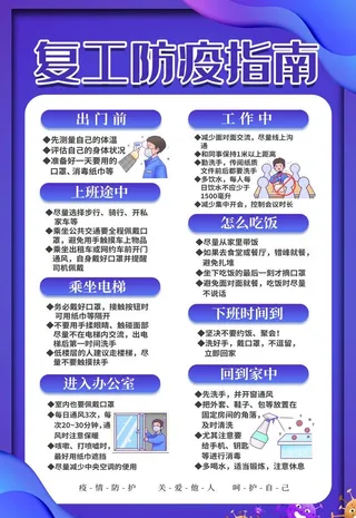复工返校防疫指南图片