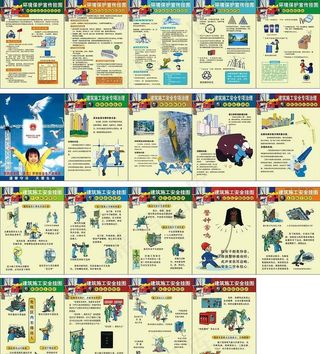建筑工地施工安全挂图图片