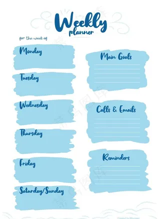 简洁蓝色便签纸图片