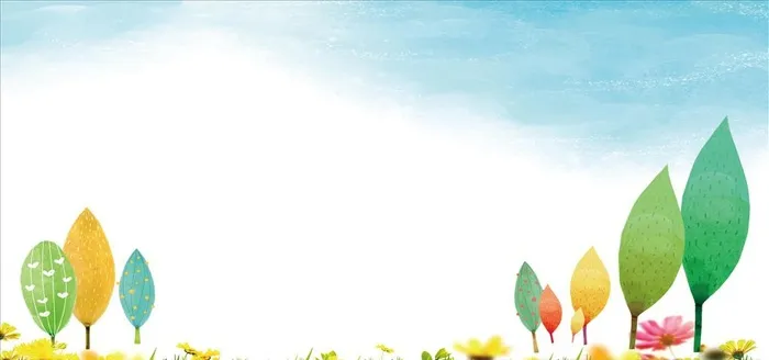 卡通树图片(7087x3543)psd模版下载