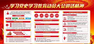 学习党史学习教育动员大会讲话图片
