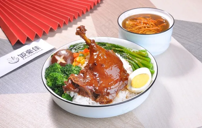 大鸭腿饭套餐图片