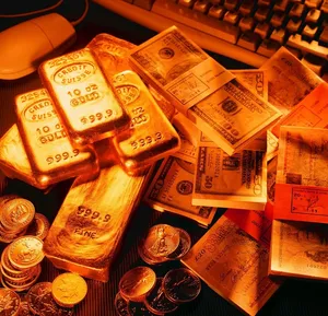 金条金币美元图片