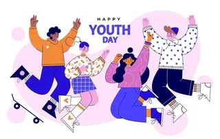 扁平化年轻人青年人物插画图片