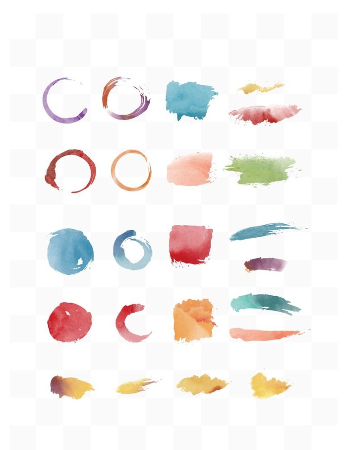 彩色水墨泼墨笔刷图片