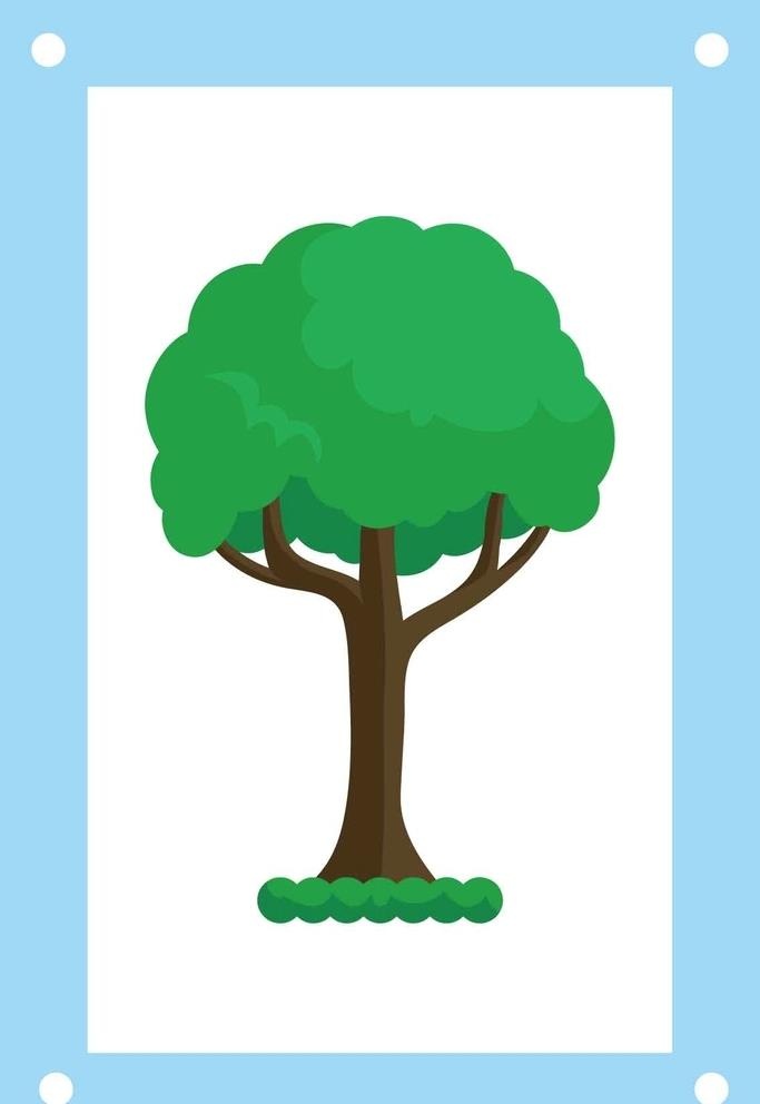 卡通茂密大树图片素材