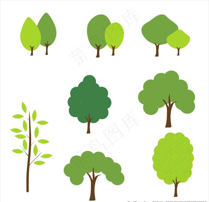卡通树图片