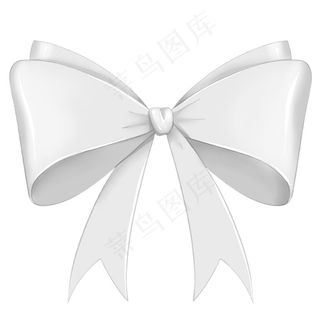 白色蝴蝶结插画图片