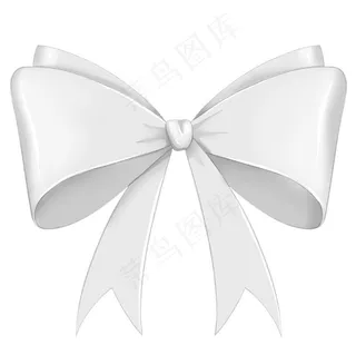 白色蝴蝶结插画图片