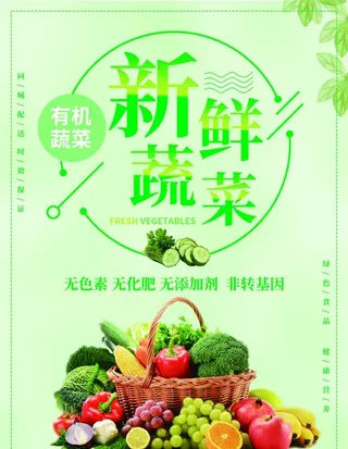 有机蔬菜水果海报图片