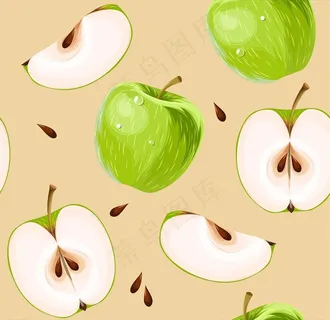 青苹果印花图片