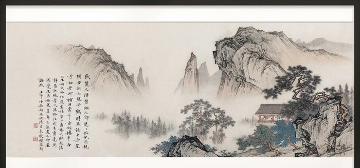 山水画 图片(5900x2950)psd模版下载