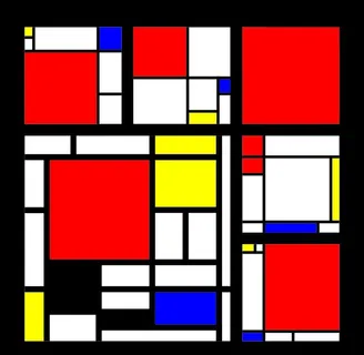 蒙德里安格子画图片