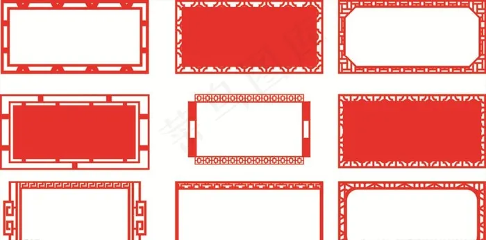 镂空展板图片cdr矢量模版下载