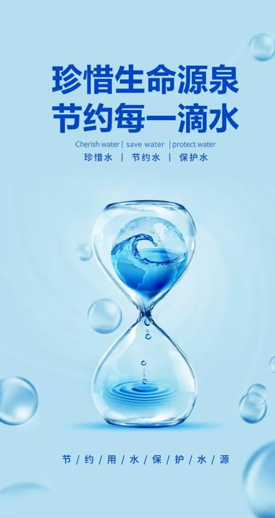 节约用水图片(1242x2208)psd模版下载
