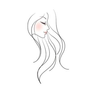 线条 卡通 女孩 美女图片