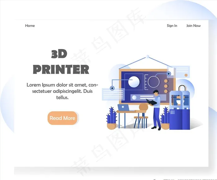 3D打印图片ai矢量模版下载