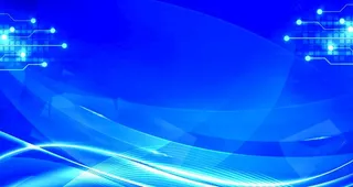 蓝色大气科技展板背景图片