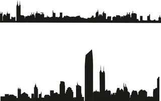 城市建筑剪影图片