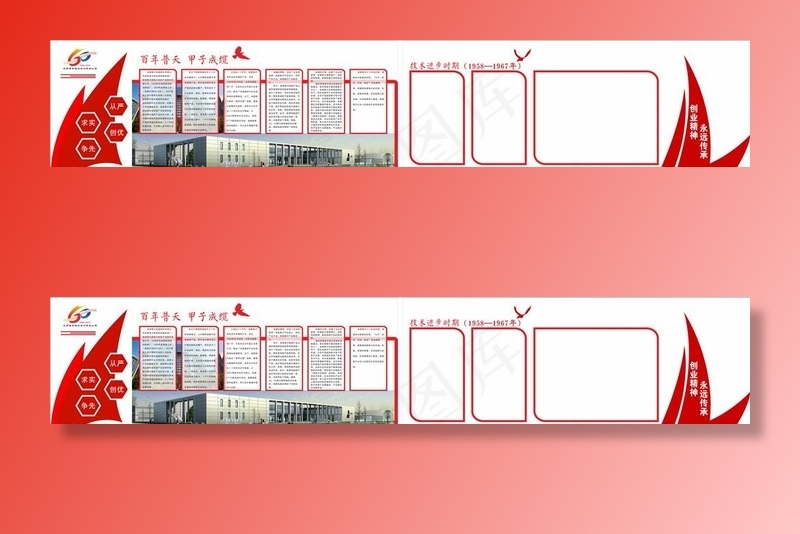 历程展板图片cdr矢量模版下载