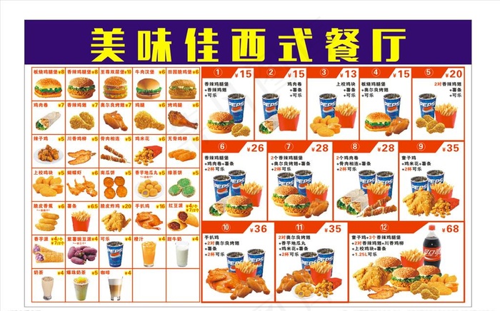 肯德基麦当劳快餐灯片图片