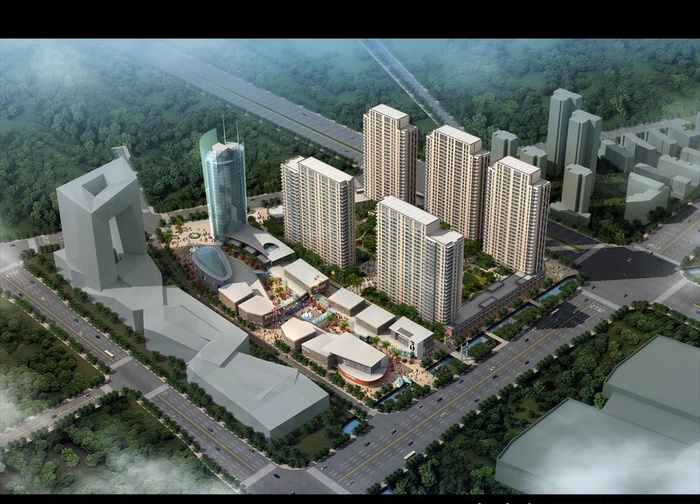 城市鸟瞰图图片