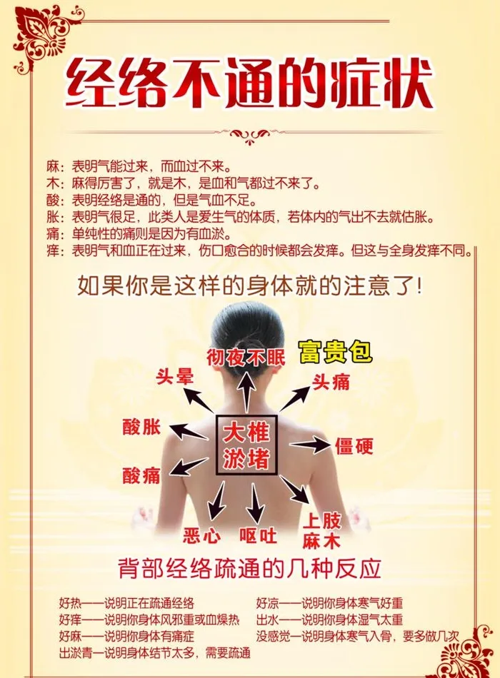 经络不通的症状图片(2953x4134)psd模版下载