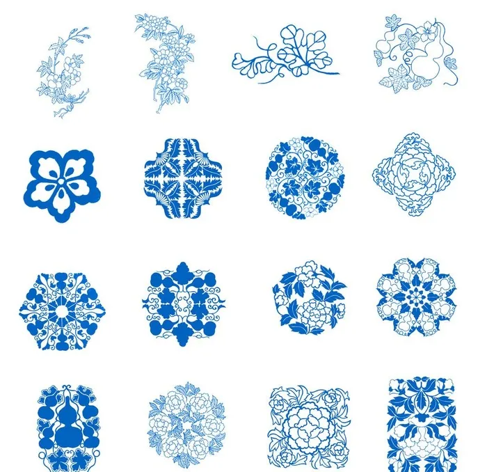 商周时代青瓷花纹图片(10000x10000)psd模版下载
