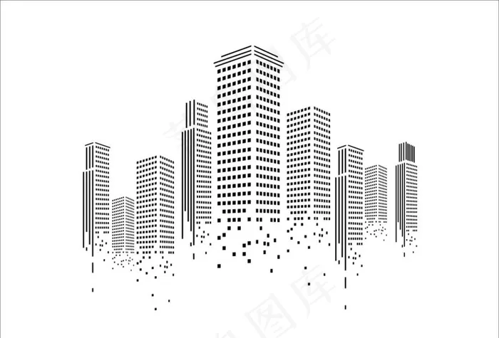 城市矢量素材图片cdr矢量模版下载