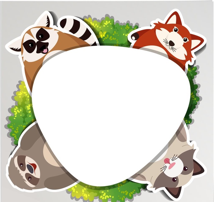 卡通动物 文本框图片