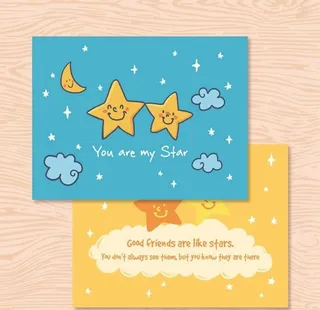 手绘星星可爱的卡片图片