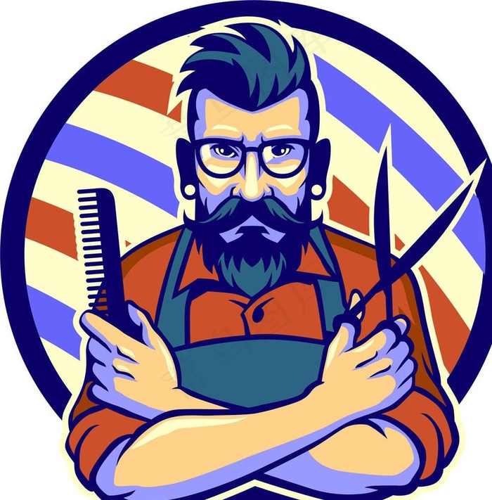 理发师 剃头图片