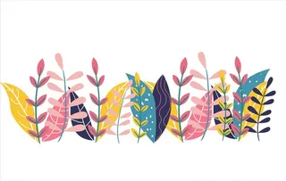 扁平 植物插画图片