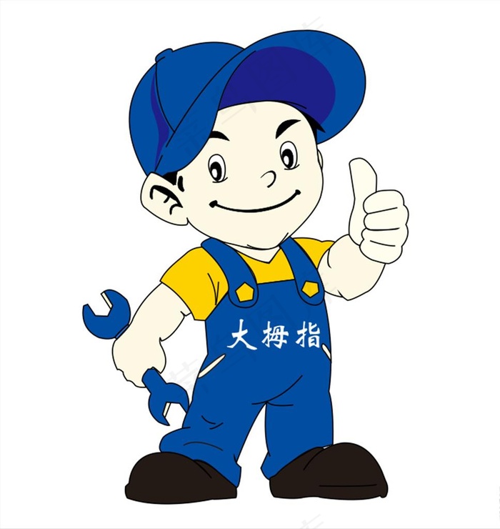 卡通维修人物图片cdr矢量模版下载