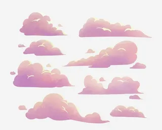 彩色晚霞云彩图片