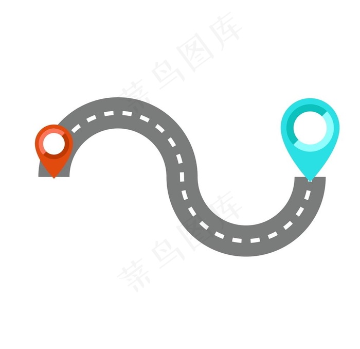 道路彩色形状线条交通坐标图片ai矢量模版下载