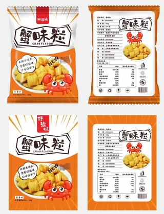 蟹味粒食品包装CDR文件平面图图片