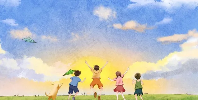 追忆童年 定格美好背景图片